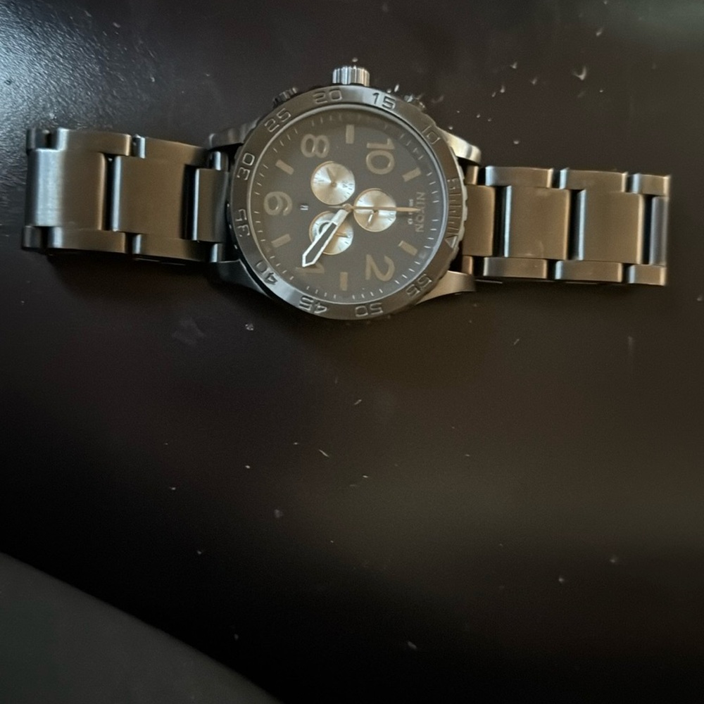 Sleek Black Metal Watch